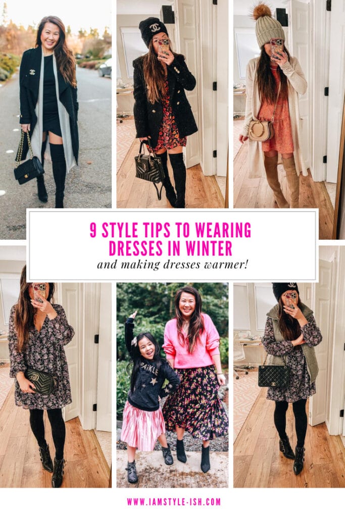 how to wear a dress in winter